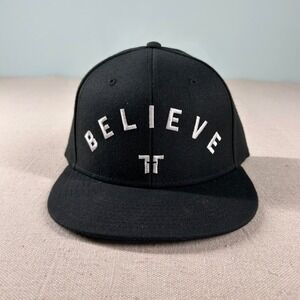 Tim Tebow Hat Believe Embroidered Snapback Cap Adjustable Christian Faith Black